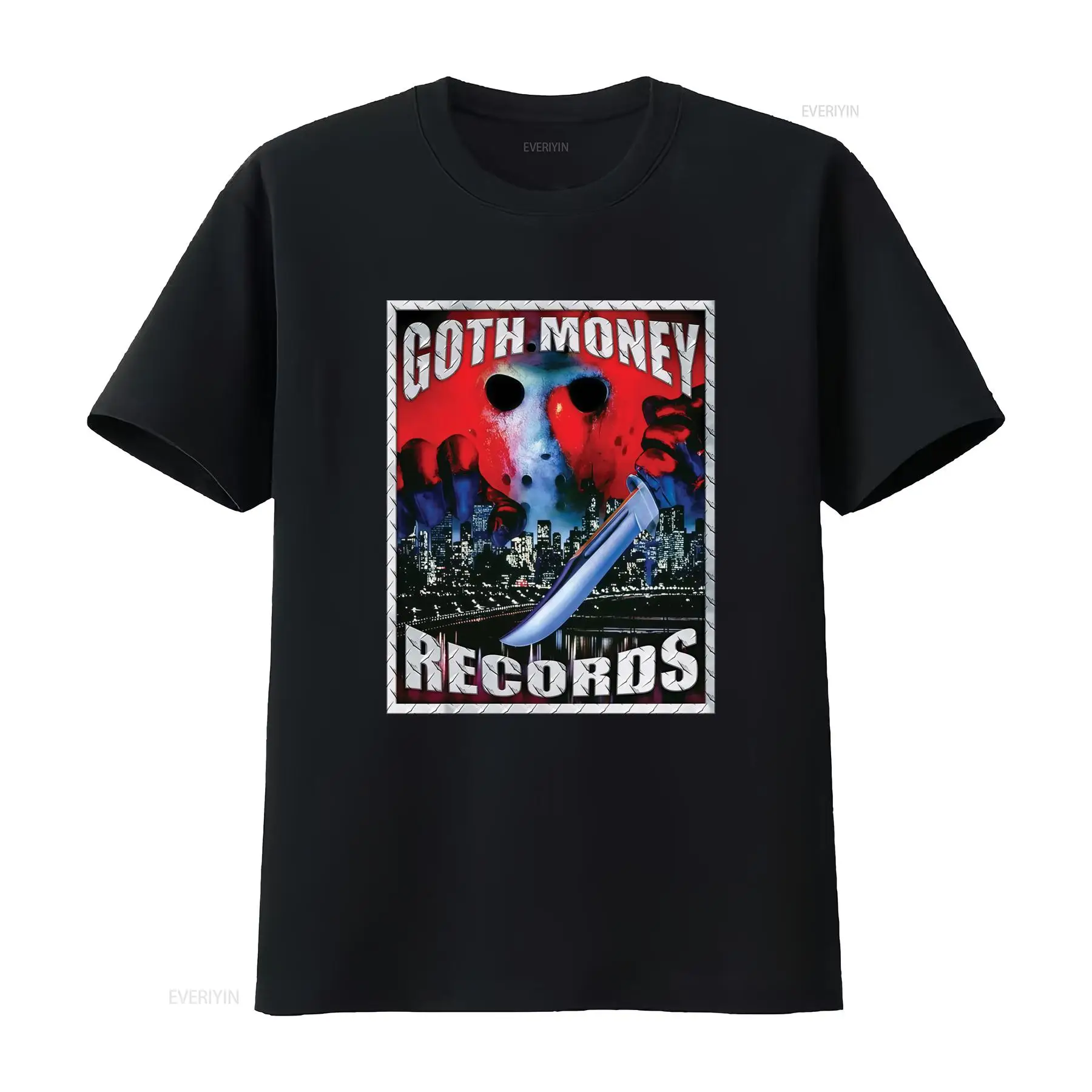Vintage Fashion Logos - Goth Money Records 제이슨 로고 티셔츠