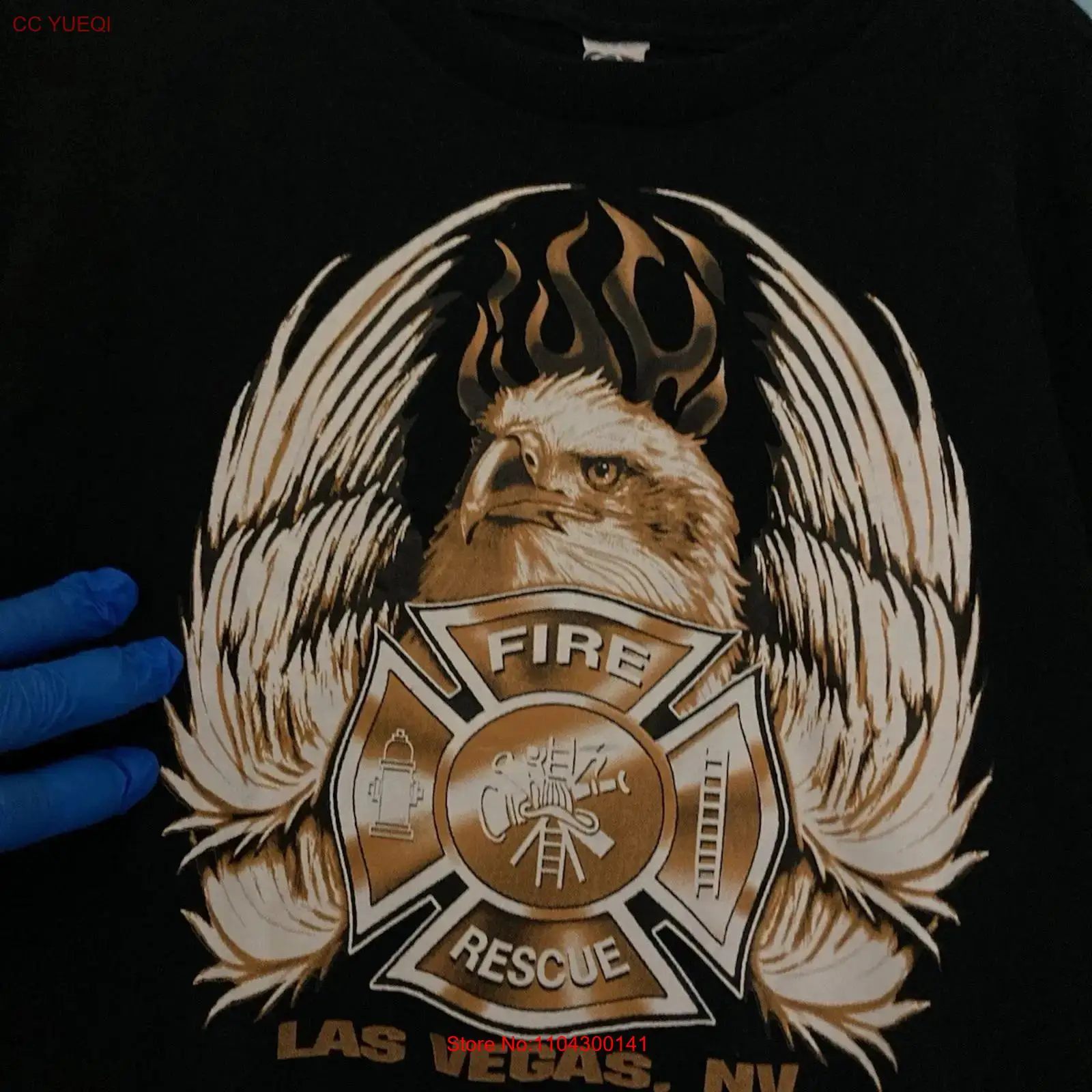 Vintage Vegas Fashion - LAS VEGAS FIRE RESCUE 티셔츠 XL