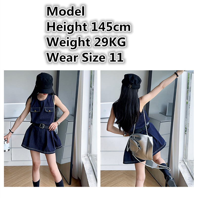 세련된 키즈 패션 데님 바디 슈트 드레스 소녀를위한 빈 - Vintage Fashion Outfit 리뷰 및 가격