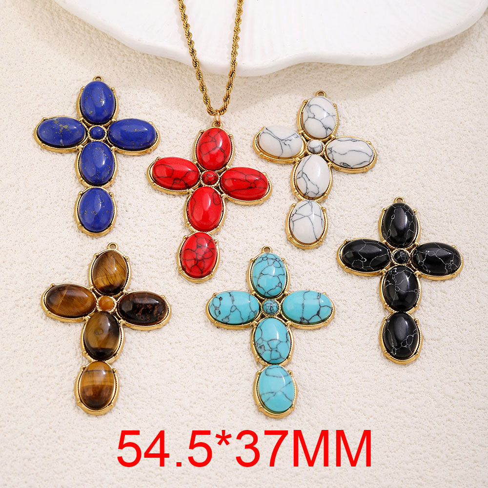스테인리스 스틸 참 빈티지 대형 십자가 펜던트 참 장식 - Vintage Fashion Jewelry 리뷰 및 가격