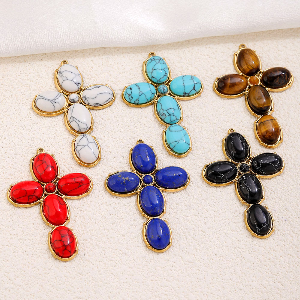 스테인리스 스틸 참 빈티지 대형 십자가 펜던트 참 장식 - Vintage Fashion Jewelry 리뷰 및 가격