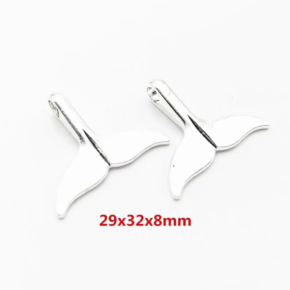 5/10개 앤틱 실버 도금된 고래 꼬리 합금 펜던트 레 - Vintage Fashion Jewelry 리뷰 및 가격