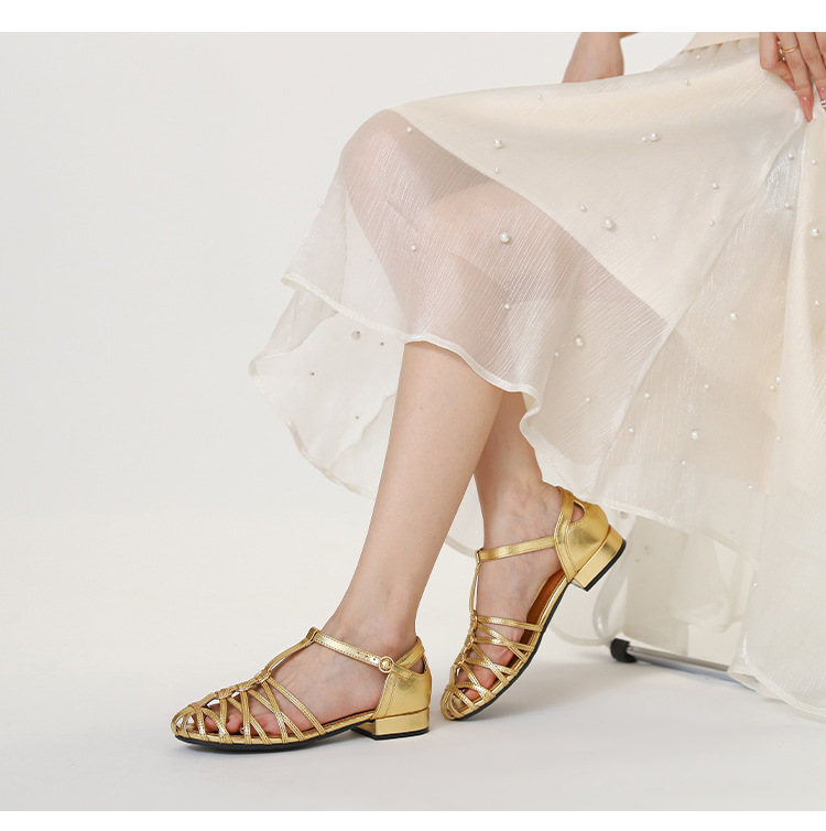 플러스 사이즈 여성용 로만 샌들, 짜임 장식 청키 힐, - Vintage Fashion Women Dresses 리뷰 및 가격