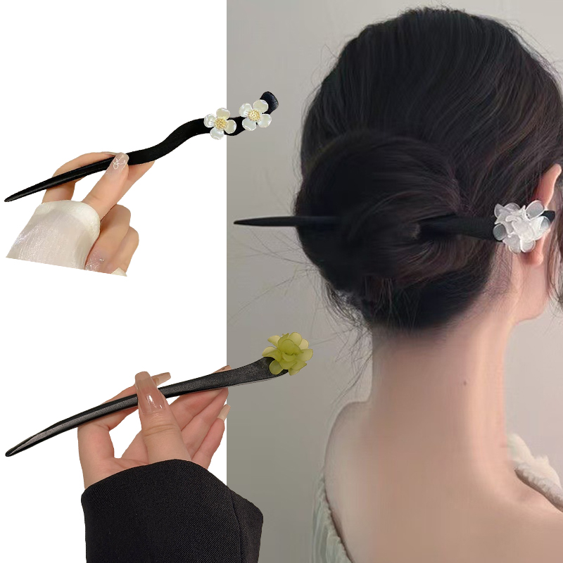 빈티지 중국 스타일 나무 꽃 머리 스틱 여성을위한 진주 - Vintage Fashion Jewelry 리뷰 및 가격