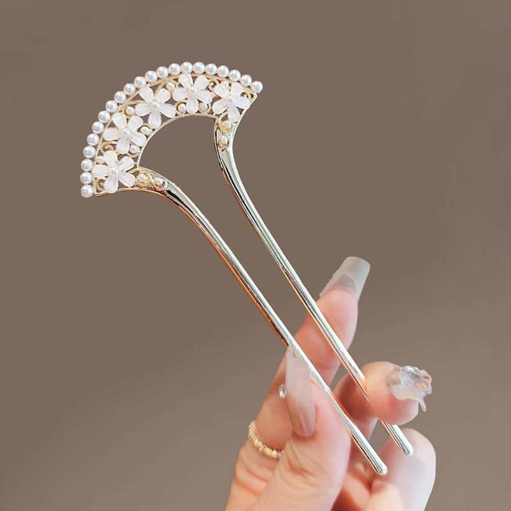 1pc 절묘한 패션 우아한 빈티지 진주 U 핀 헤어 액 - Vintage Fashion Jewelry 리뷰 및 가격