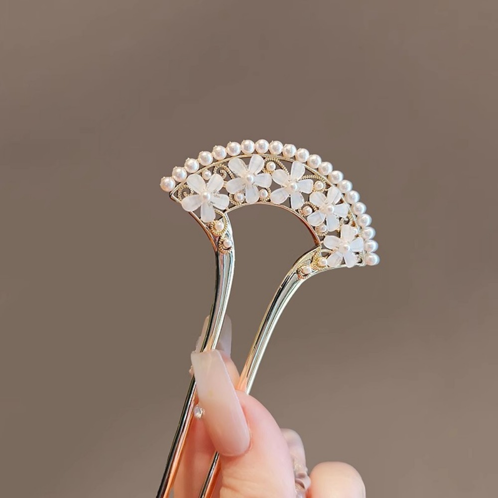 1pc 절묘한 패션 우아한 빈티지 진주 U 핀 헤어 액 - Vintage Fashion Jewelry 리뷰 및 가격
