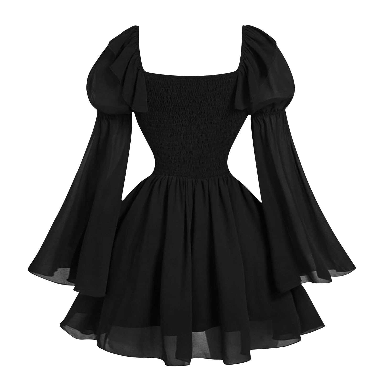 르네상스 중세 긴 소매 여성 퍼프 슬리브 드레스 할로윈 - Vintage Fashion Women Dresses 리뷰 및 가격