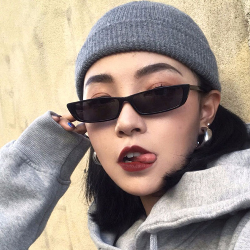 작은 직사각형 선글라스 패션 여성 레트로 작은 프레임  - Vintage Fashion Images 리뷰 및 가격