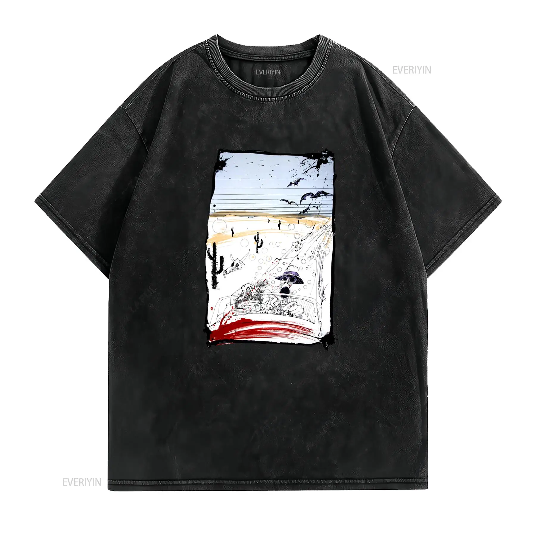 Maglietta Artistica Fear And L - Vintage Vegas Fashion 리뷰 및 가격